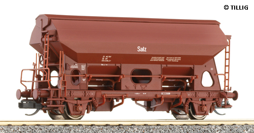 Hopper car for salt transport<br /><a href='images/pictures/Tillig/14572.jpg' target='_blank'>Full size image</a>